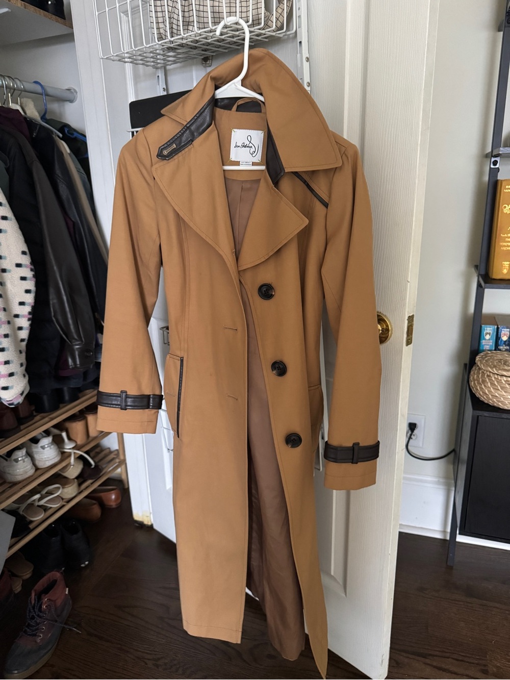Sam Edelman Camel Coat with Dark Brown Accents
